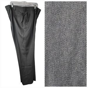 Haggar Men's 40x30 Performance Microfiber Slacks Heather Gray Trousers Uniform